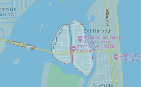 Bay Harbor Islands Map