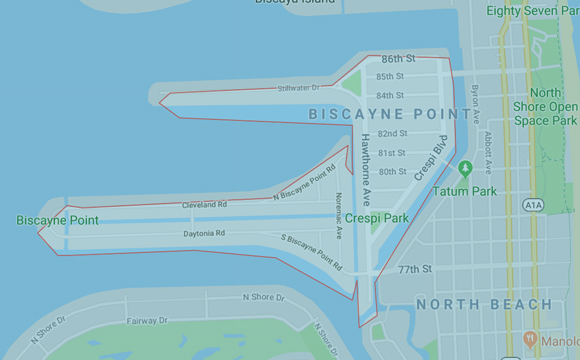 Biscayne Point & Stillwater Map