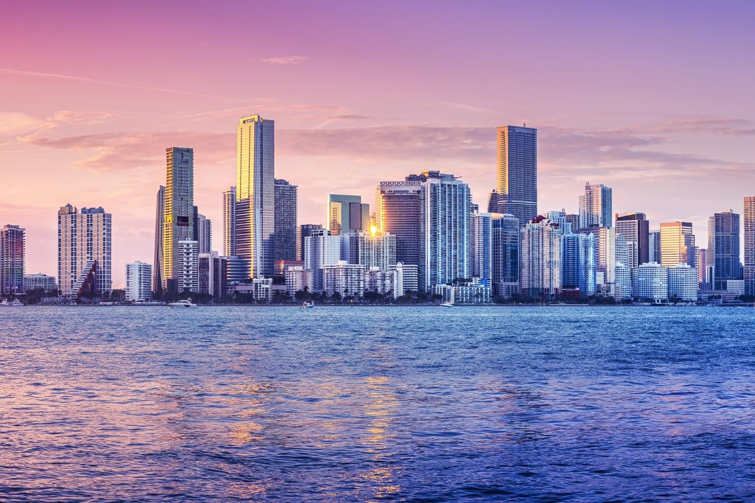 The beautiful Downtown Miami Skyline